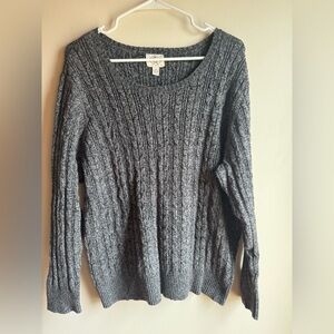 St. John's Bay Charcoal Knit Sweater Cotton Size 2X